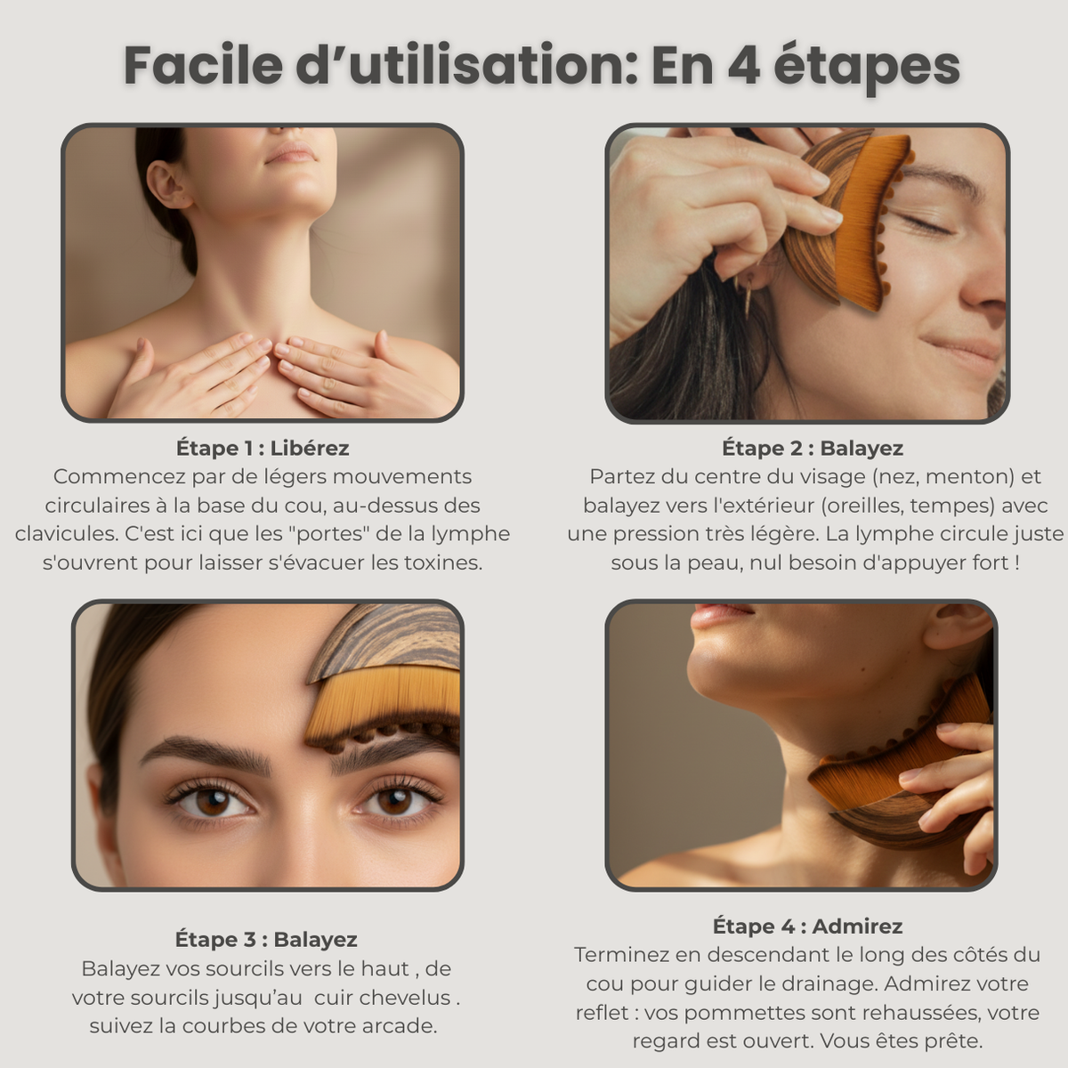 L'Expert Sculpt - Brosse de Drainage Lymphatique pour visage
