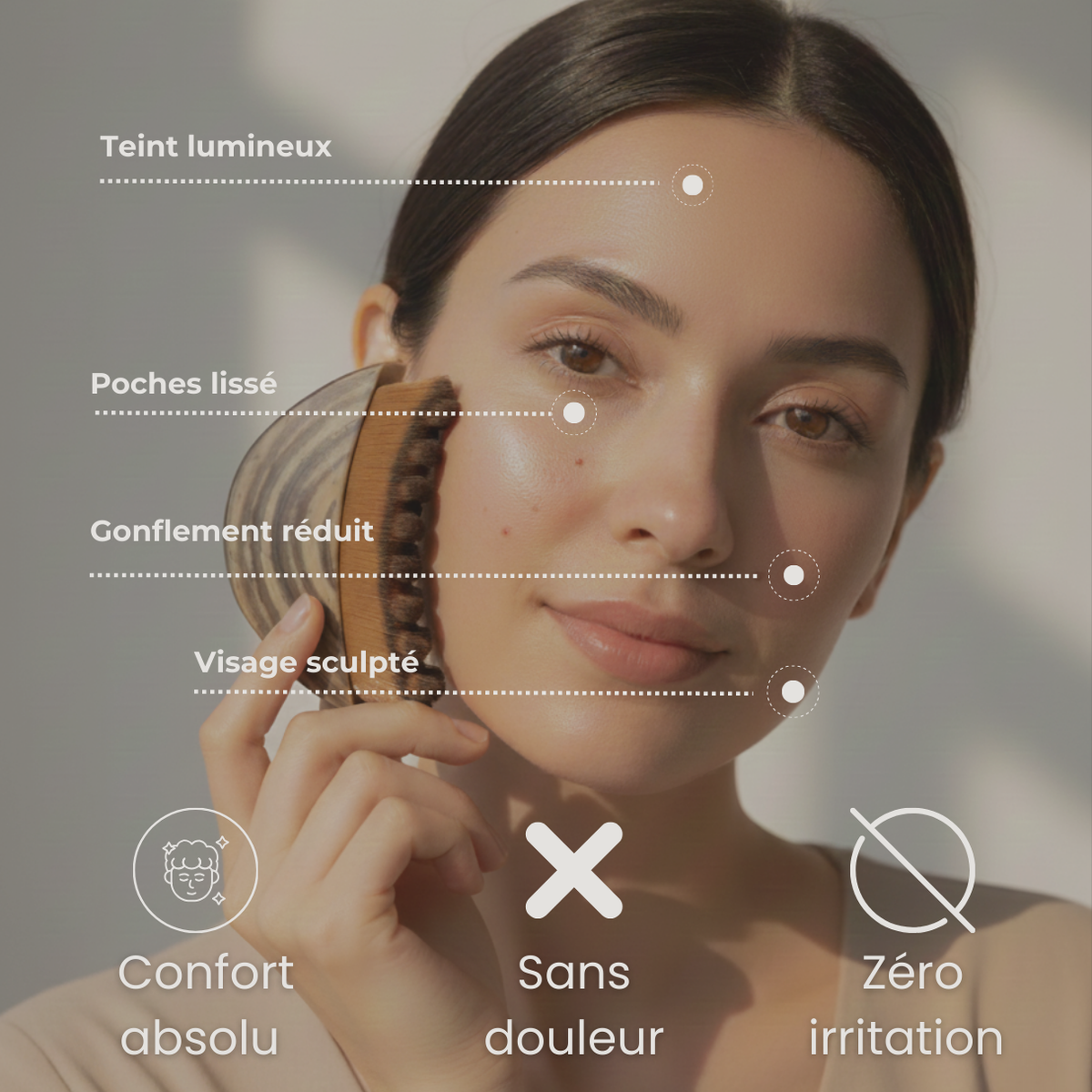 L'Expert Sculpt - Brosse de Drainage Lymphatique pour visage