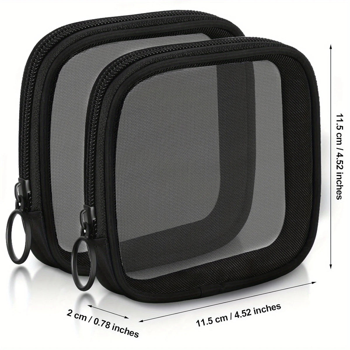 Transparent Mini Cosmetic Bag Small Travel Black Mesh Simple Makeup Bags Girl Storage Toiletry Wash Lipstick Cases