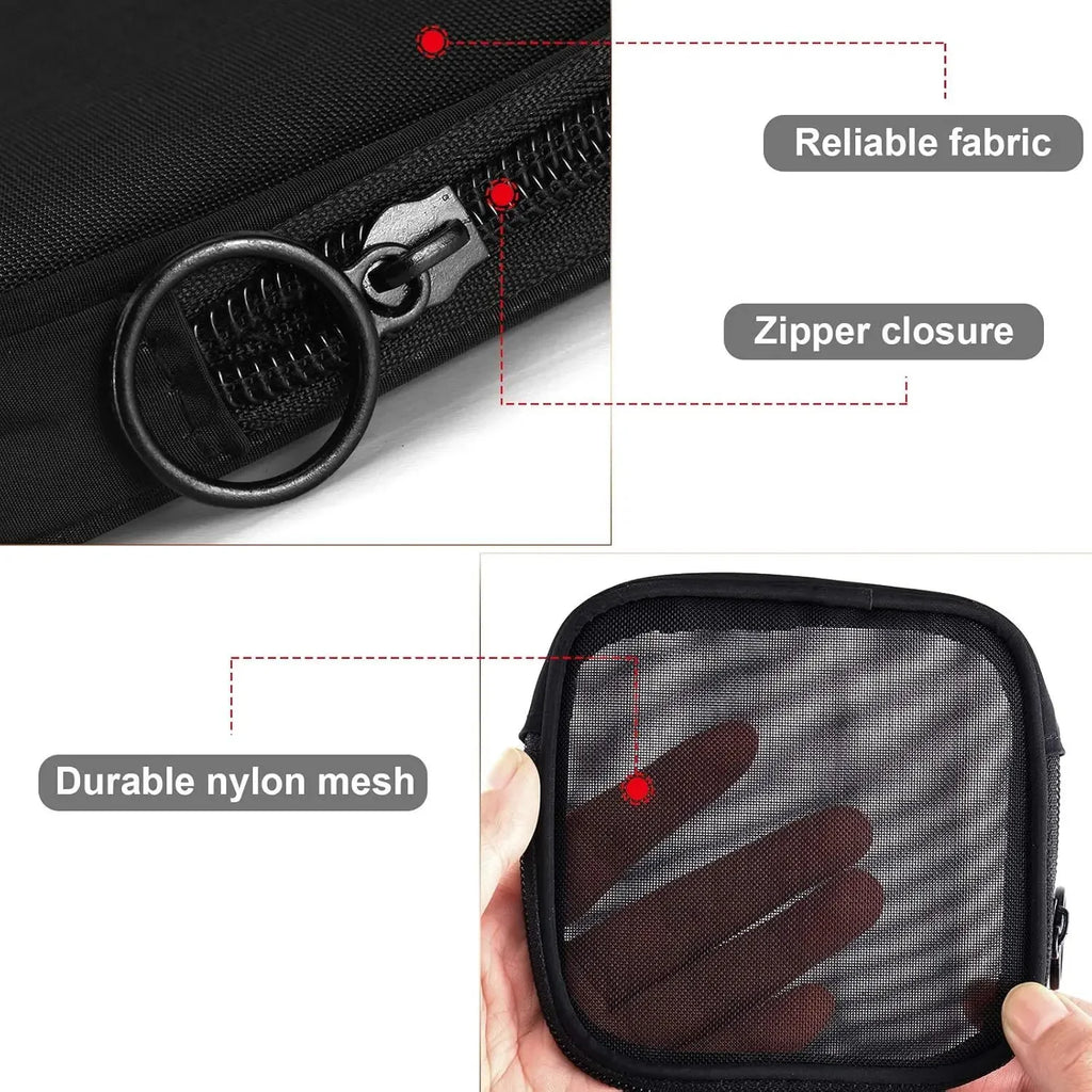 Transparent Mini Cosmetic Bag Small Travel Black Mesh Simple Makeup Bags Girl Storage Toiletry Wash Lipstick Cases