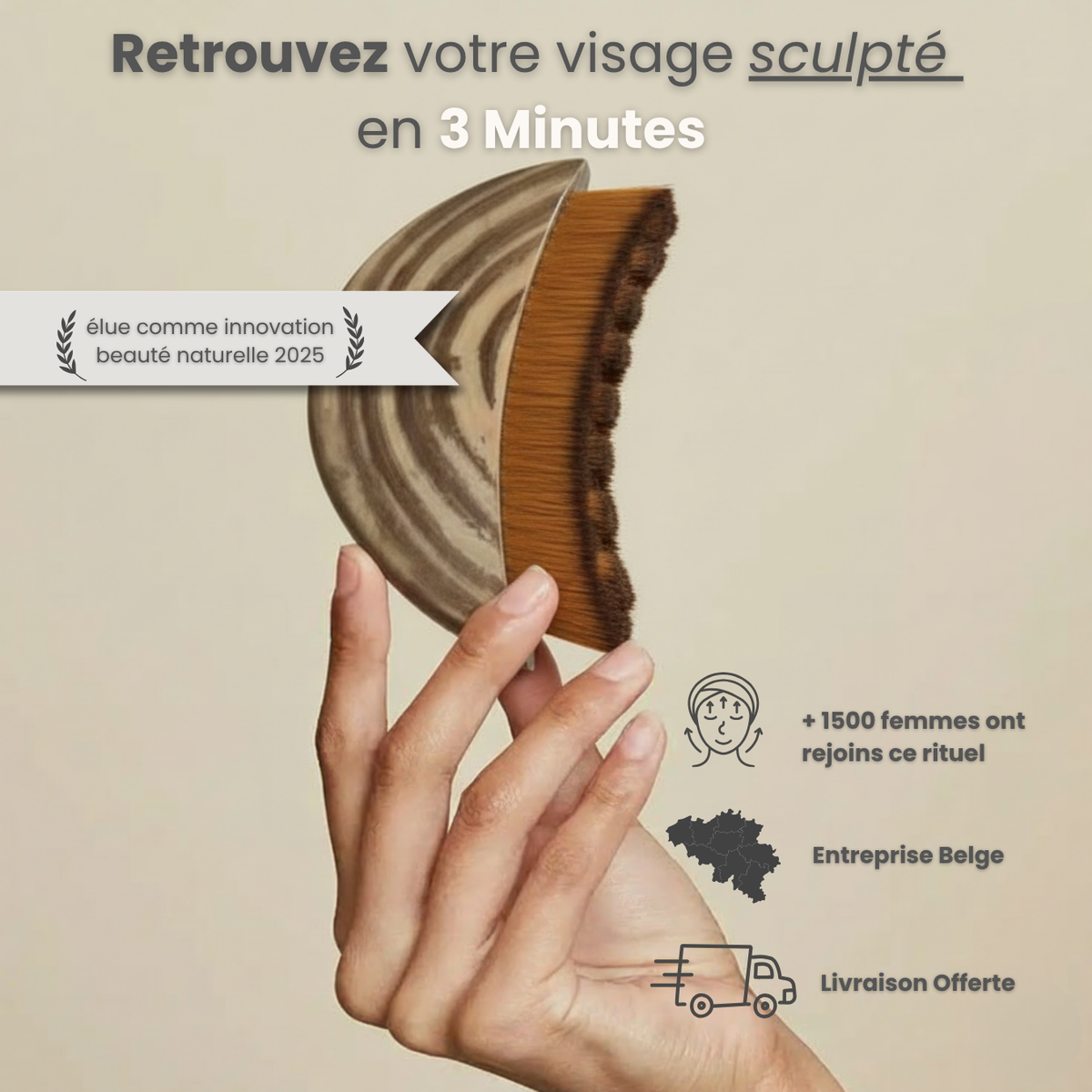 L'Expert Sculpt - Brosse de Drainage Lymphatique pour visage